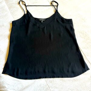 Black chiffon with lining spaghetti strap shirt